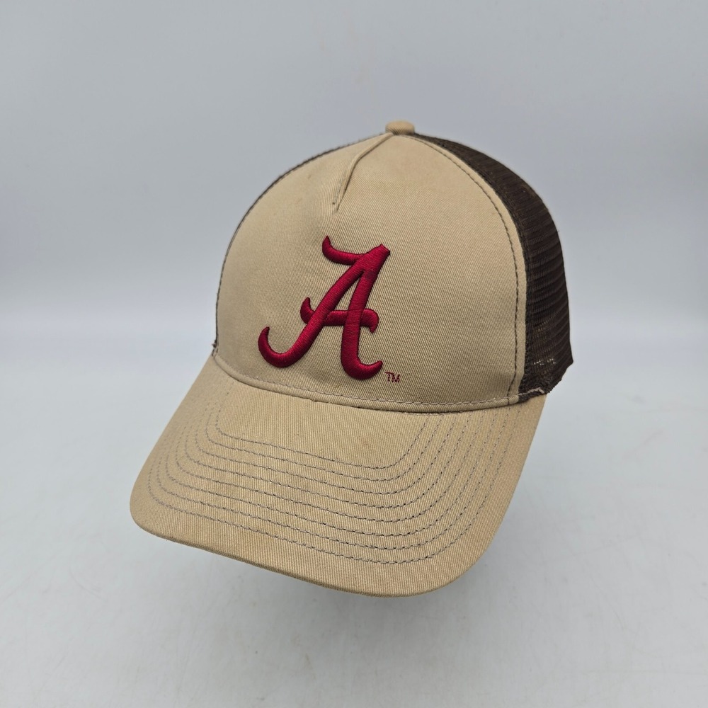Starter Alabama Crimson Tide Snapback Hat Baseball Cap Brown Script A Football